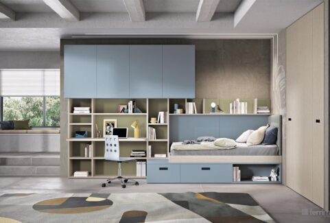 Composizione 125- Cameretta nicchia portale ponte by Ferrimobili