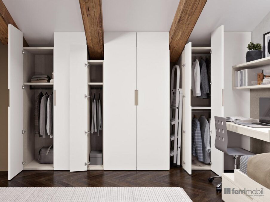 centro-delle-camerette-Cameretta-mansarda-travi-doppio-letto-scorrevole-ferrimobili-4