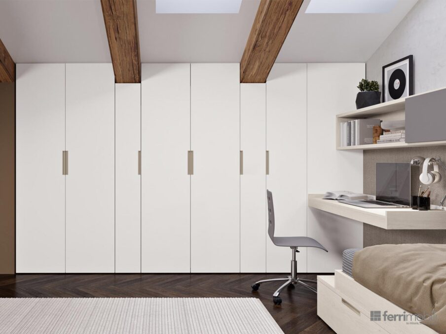 centro-delle-camerette-Cameretta-mansarda-travi-doppio-letto-scorrevole-ferrimobili-5