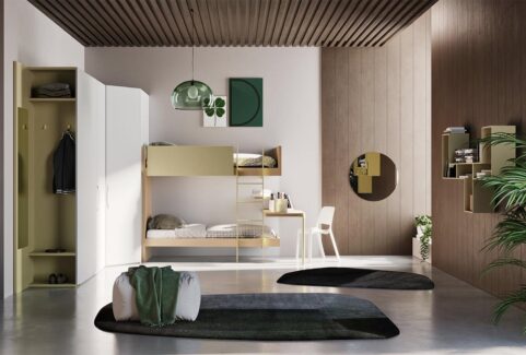 Start S24 – Cameretta con letto a castello e scrivania by Clever