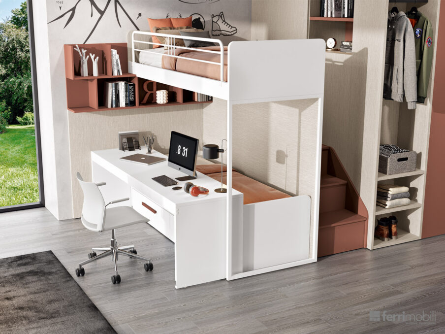 centro_delle_camerette_cameretta con stanza armadio e doppio letto estraibile con scrivania-3