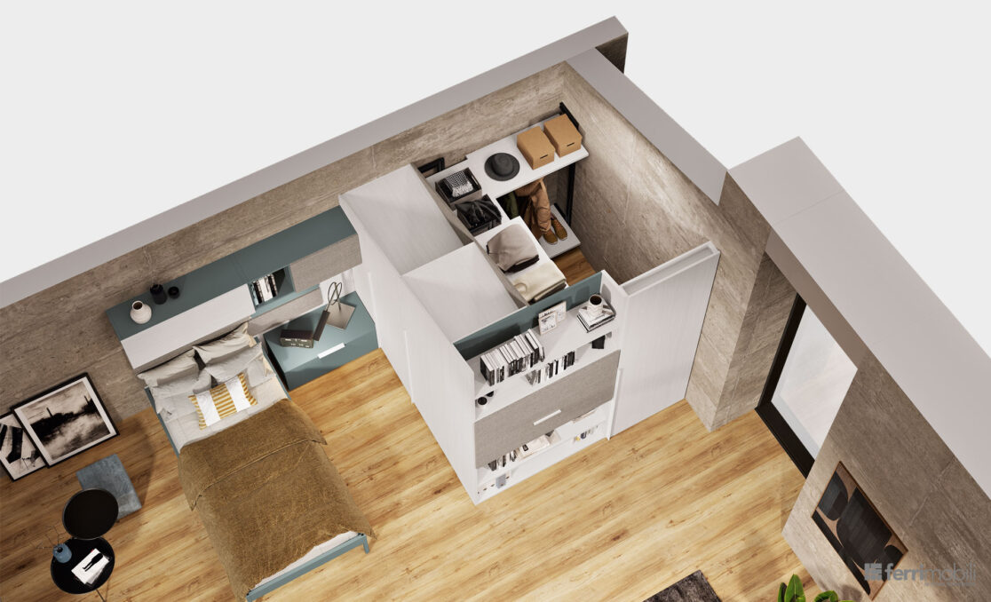 centro_delle_camerette_cameretta con stanza cabina, libreria e scrivania-5