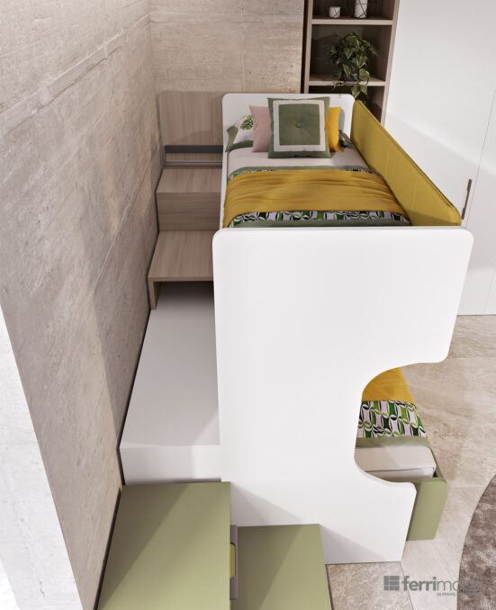 centro_delle_camerette_cameretta mansarda letto scorrevole con scrivania-5